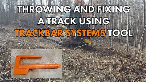 how to put a skid steer track back on|skid loader track removal tool.